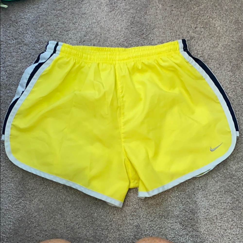 Yellow Nike Running Shorts